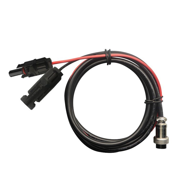 Customized GX-16 Aviation Two-core Female Head Wire Converted to Solar Photovoltaic Cable Wire with MC4 Connector, Connection Wire and Power Supply Wire 