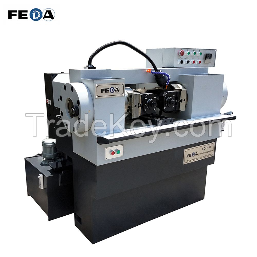 FD-15T steel pipe threading machine threaded rods making machine cylindrical thread rolling machine