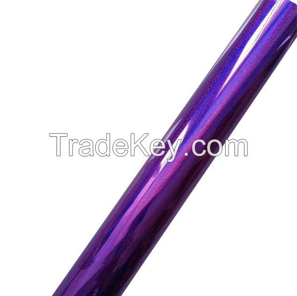 2025 Popular Fashion High Glossy Purple Holographic Laser Seamless Hot Stamping Foil