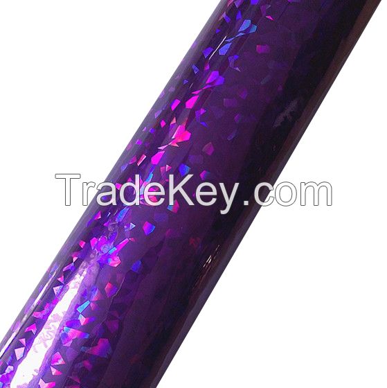 2025 Popular Fashion High Glossy Purple Holographic Laser Seamless Hot Stamping Foil