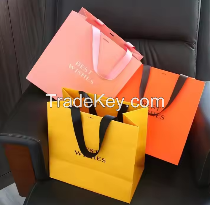 Newsense Custom Cloth Black Retail for Small Business Your Own logo Print Paper Gift Bag Branded Luxury Shopping Bags with Logos
