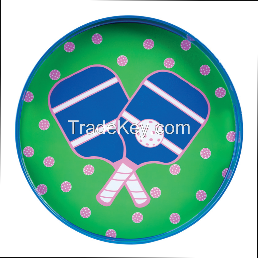 Serving art tray for tennis sports party feast holiday