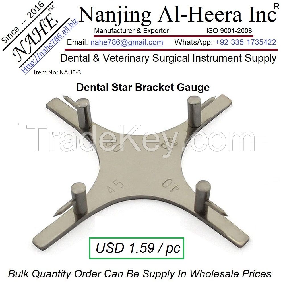 Dental Star Gauge Bracket Positioning Boone Ortho Dental Surgical Instrument