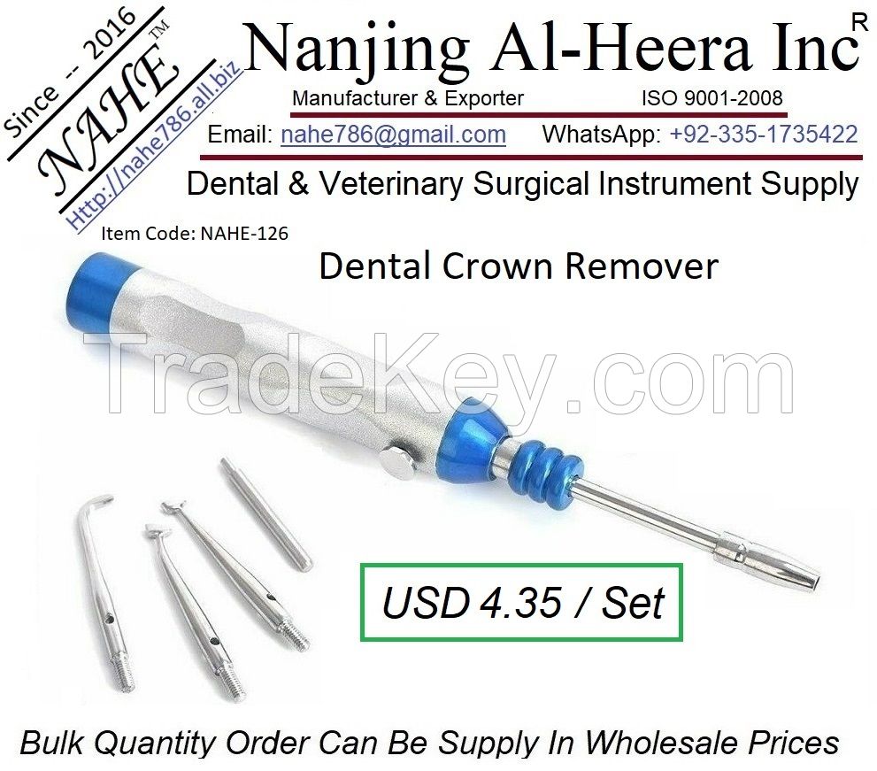 Automatic Dental Crown Remover Gun with 3 Tips Dental Surgical Instrument