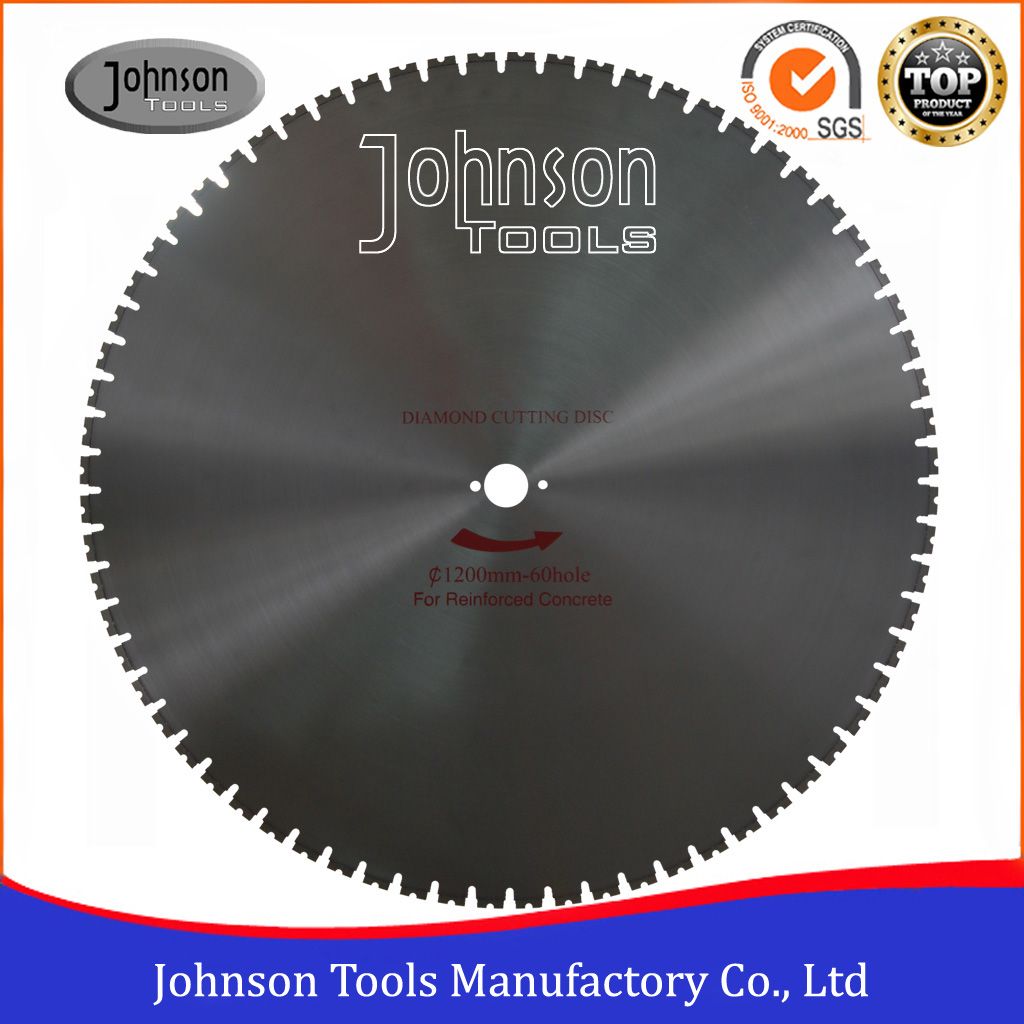 1200mm Diamond Wall Saw Blades for Cutting Reinforced Concrete Wall, Laser Welding