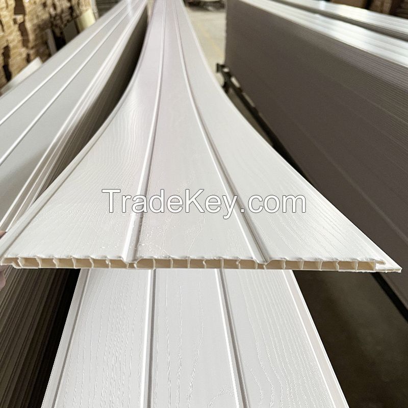 Waterproof Moisture-proof 25cm Width 2-groove PVC Ceiling Panel for Interior Decoration