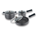 6pcs hard anodized cookware sets