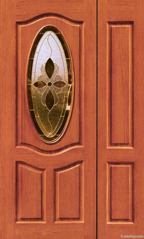 Wood Glass Entry Door