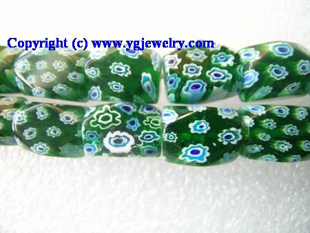 Millefiori glass beads