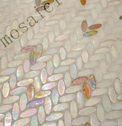 glazed glass mosaic floor