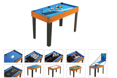 billiards;soccer table; air hockey table