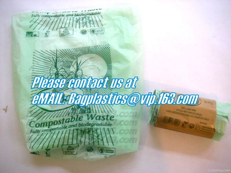 Biodegradable, Corn starch, Compostable, Refuse sacks, Bin liners