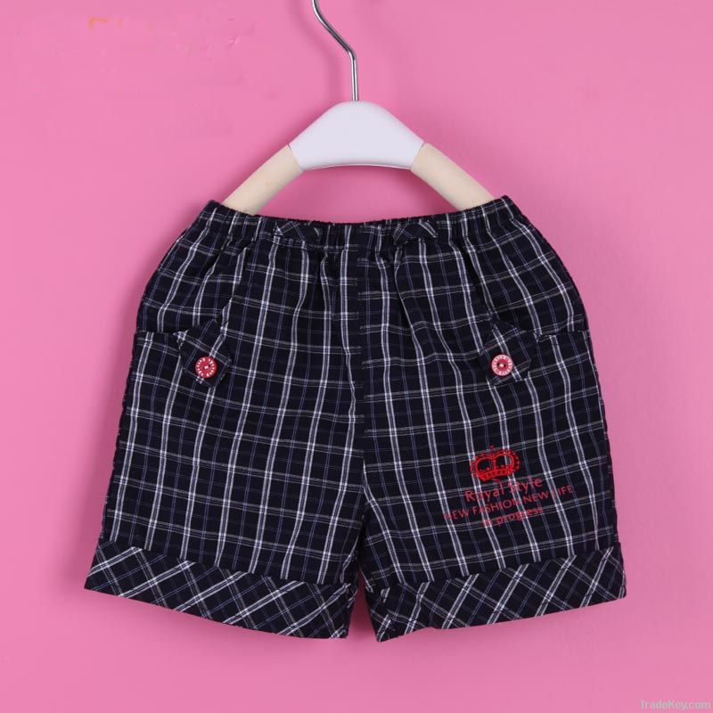 Fashion Summer Babies Boys Navy Lapel T-shirt + Pants