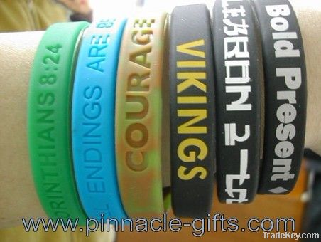 silicone embossed bracelet