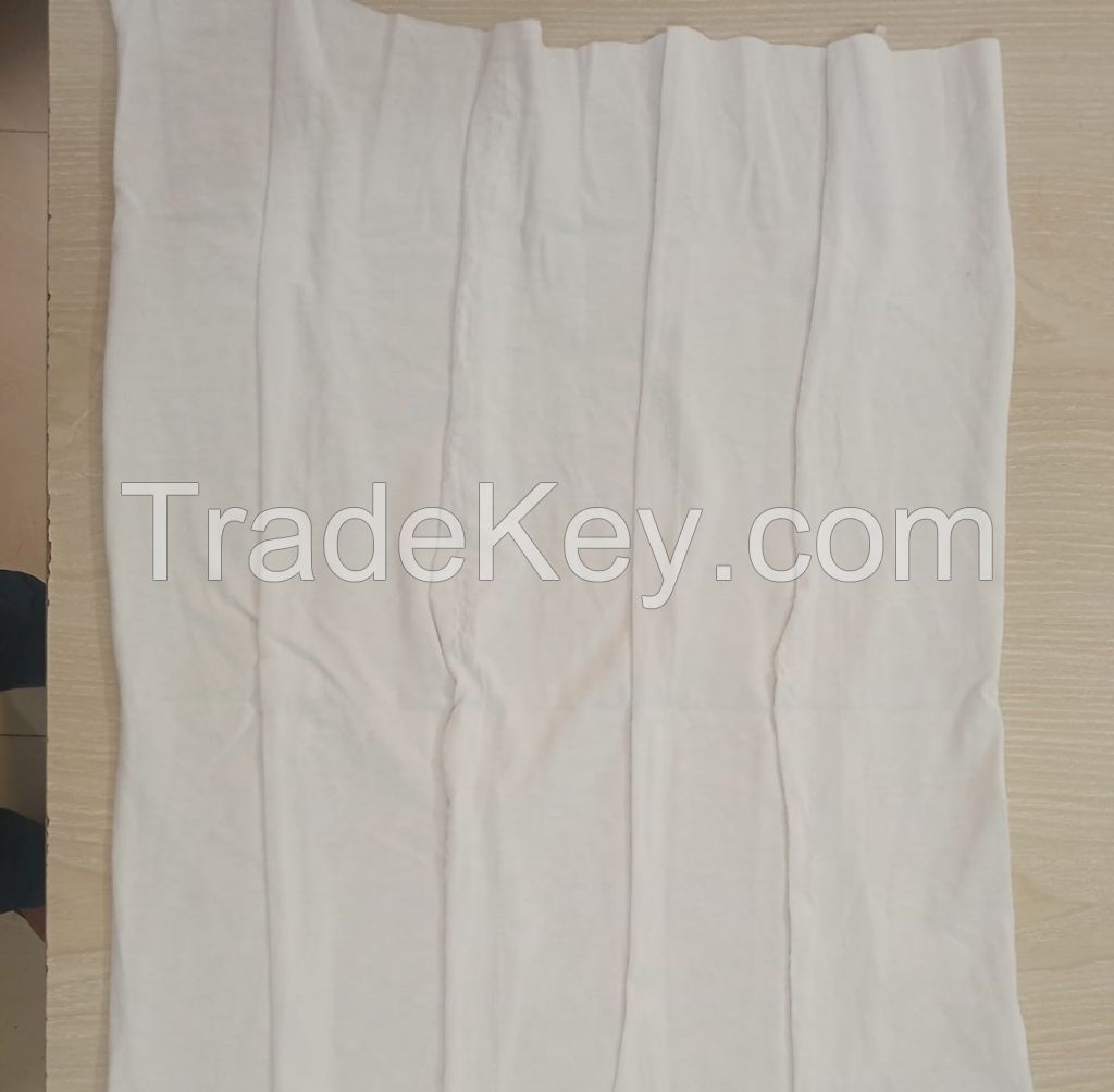 100 % Cotton White Stitched Wiping Rags