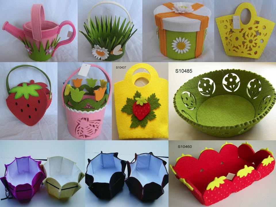 Felt Bucket &amp; felt basket &amp; bag &amp; case &amp; box &amp; plate