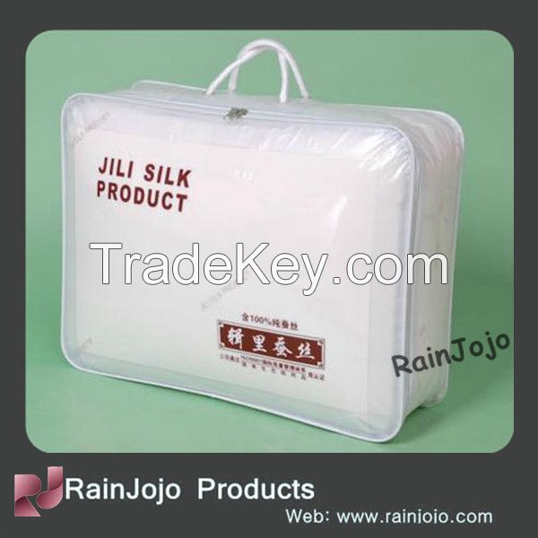 Eco-Friendly PVC Quilt Bag with Handles, Non-Toxic PVC Blanket Bag