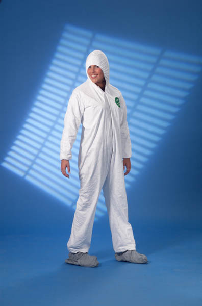 Tyvek® Coverall w/hoods &amp; boots and elastic cuffs