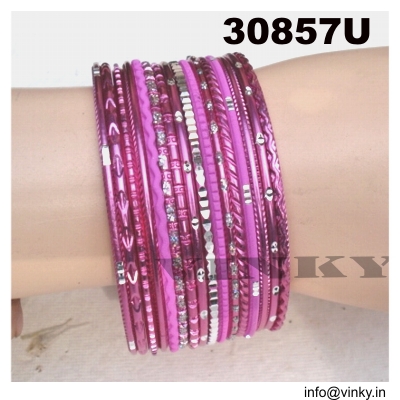 Pink Multi Bangle Set