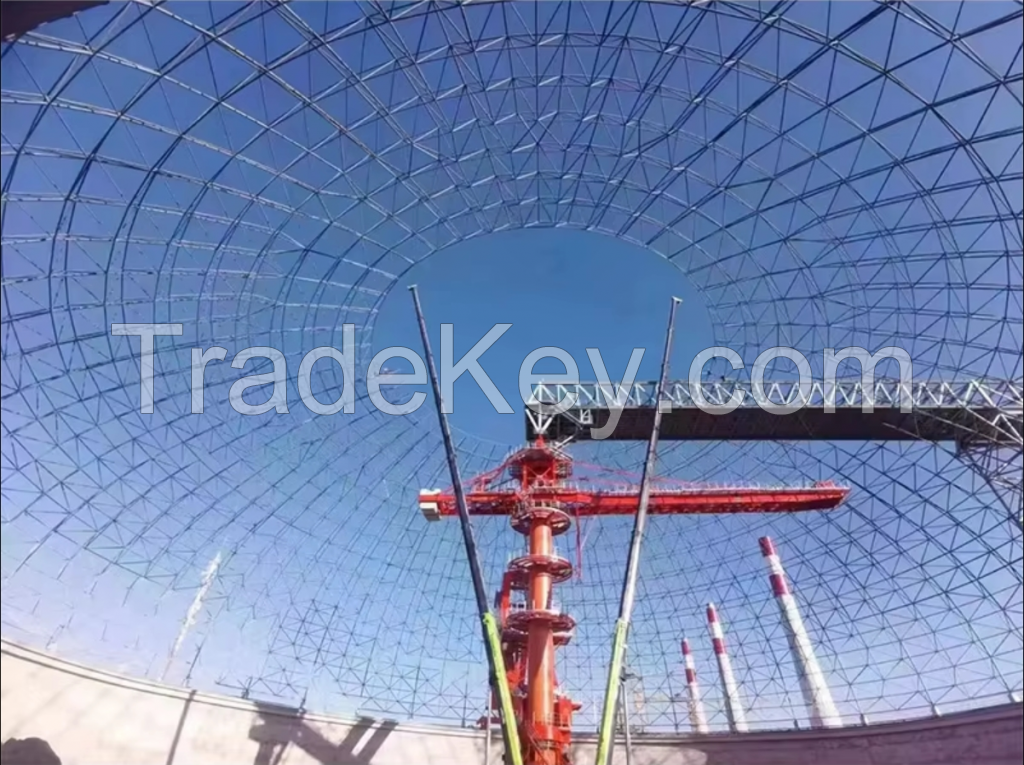 Prefabricated Modular Steel Space Frame Structure Dome Coal Storage Shed
