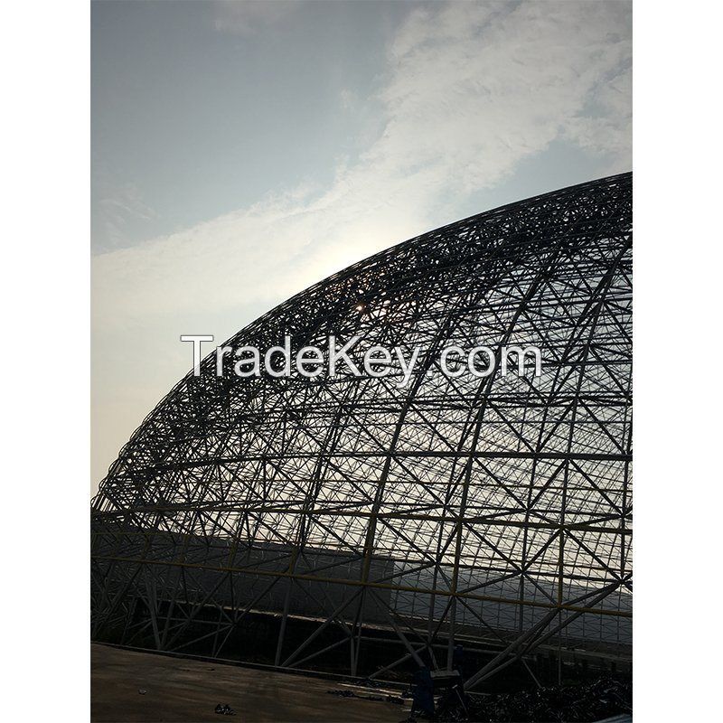 Prefabricated Modular Steel Space Frame Structure Dome Coal Storage Shed