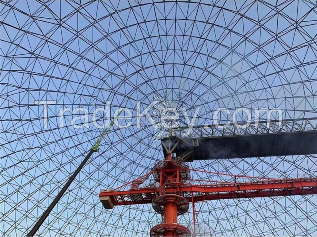 Prefabricated Modular Steel Space Frame Structure Dome Coal Storage Shed