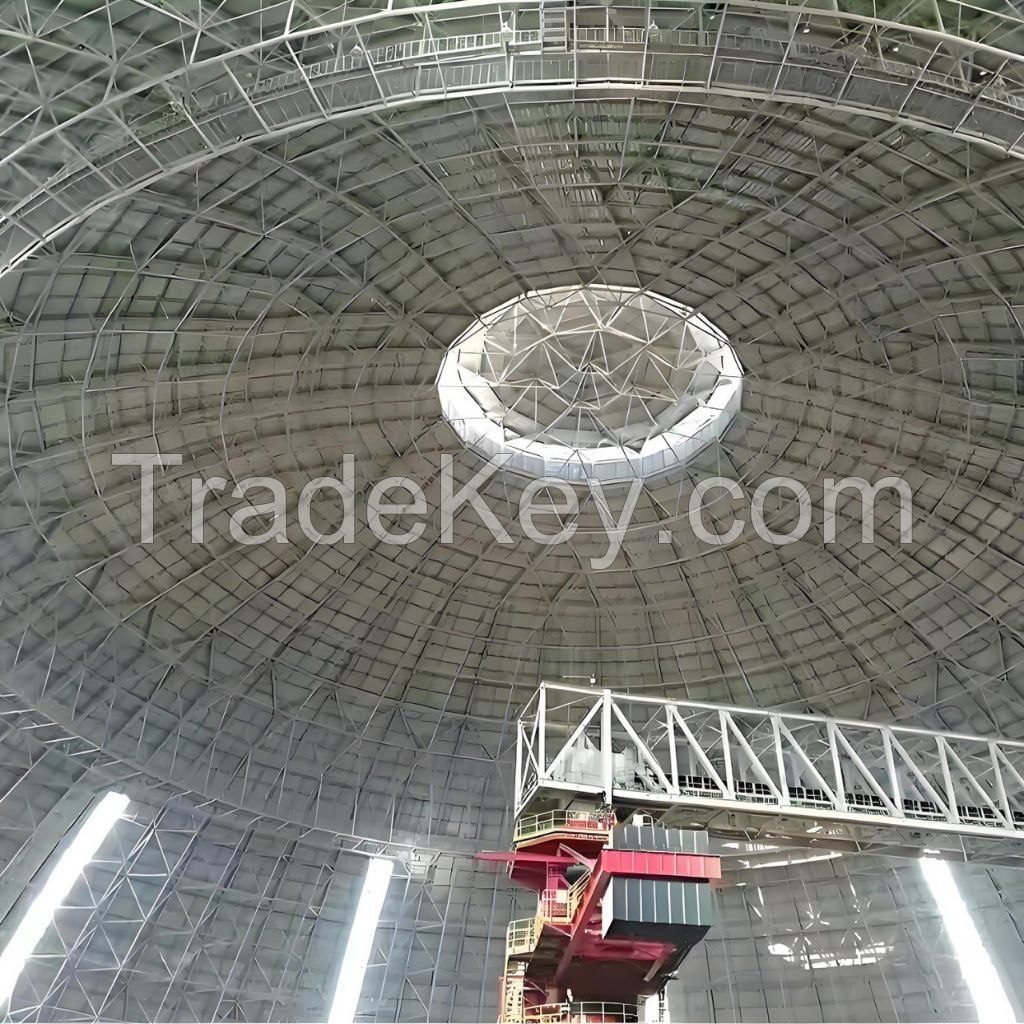 Prefabricated Modular Steel Space Frame Structure Dome Coal Storage Shed
