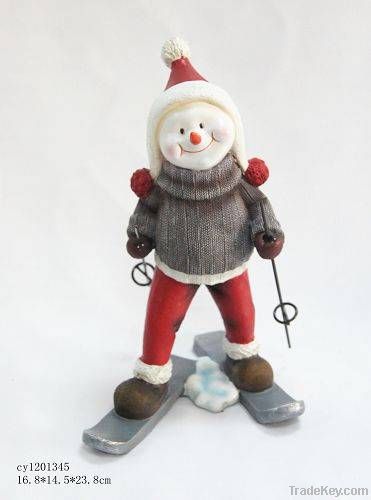 resin snowman skating