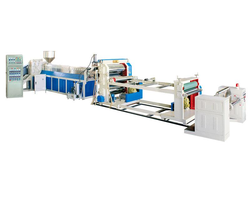 Plastic sheet extruder