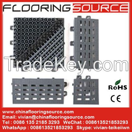 Outdoor Brush Dust Control Scraper Floor Mat Interlocking Tile