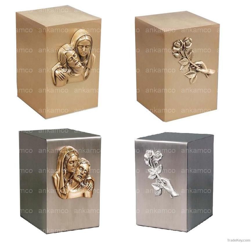 Brass Cube Urns