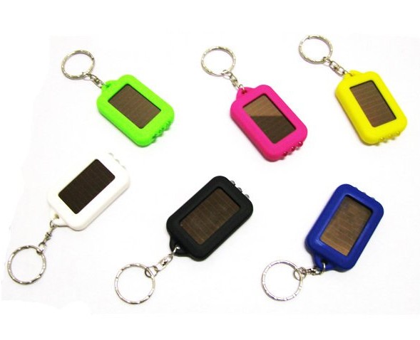 Led lighting solar keychain