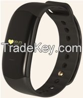 Fashion latest design H5 heartrate monitoring smart bracelet with waterproof IP67 and TPU strap