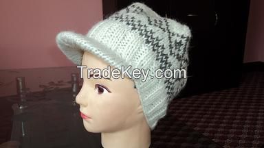 Handknitted visor Winter Hats