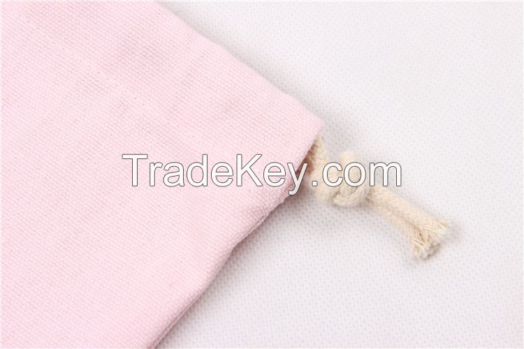 Canvas Storage Bag Natural Color Gift Bag Drawstring Bag Cotton Fabric Pouches