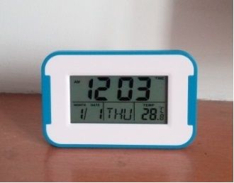 Good Quality LCD alarm clock gift with Obvious Logo Place, Inexpensive Clock gifts for your brand advertising