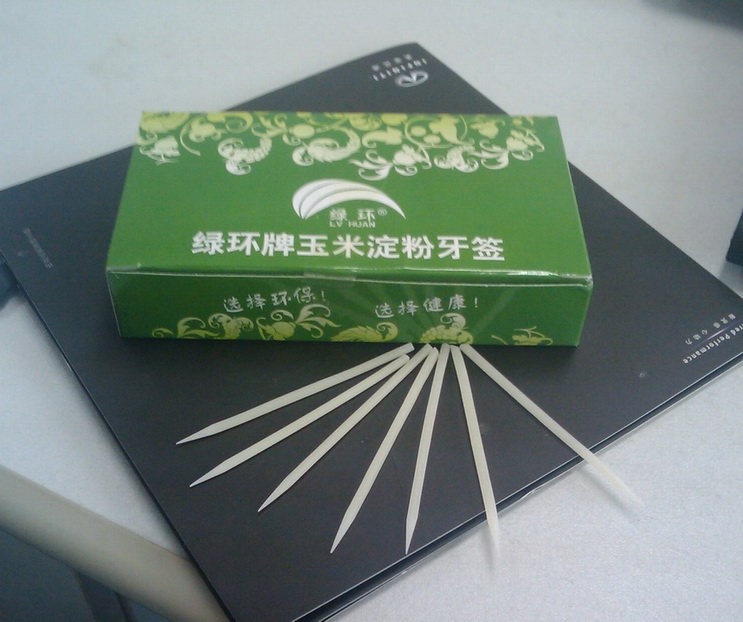 Corn starch toothpick - environment friendly - more healthy -paperpack