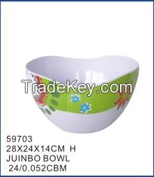 Various certificate melamine colorful salad bowl Best selling good price plastic salad serving bowl