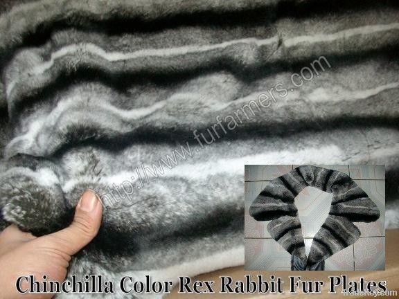 Chinchilla Color Rex Rabbit Fur Plates