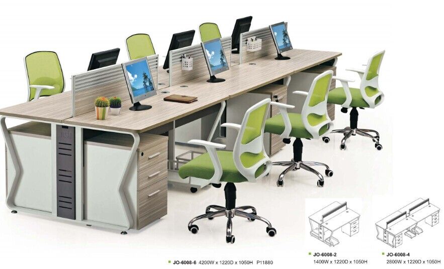 modern 6 seater workstation open plan system office furniture factory