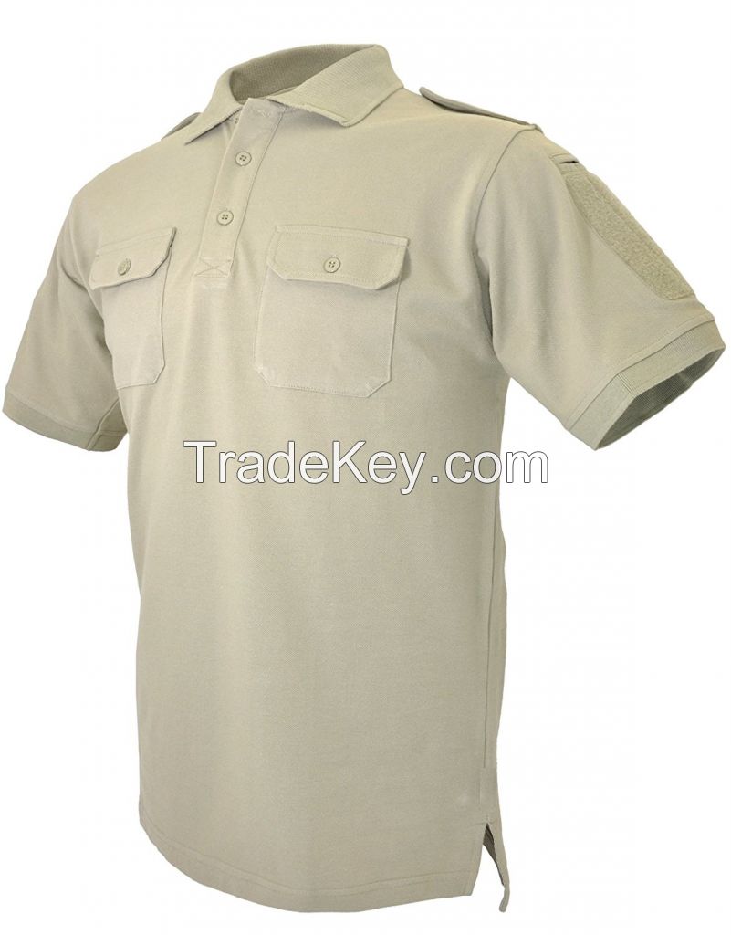 custom Tactical polo t shirt oem embroidery printing short sleeve security Guard military shirt