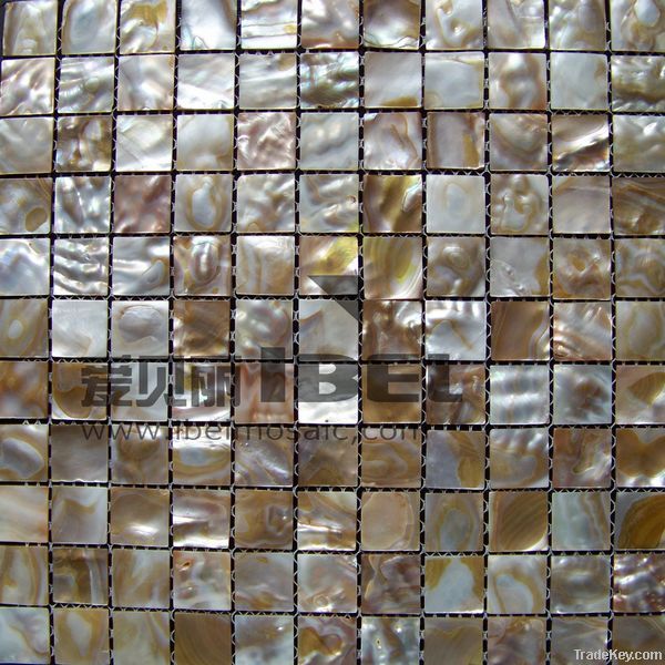 Fresh water / Chinese River shell mosaics on mesh mounted with gaps