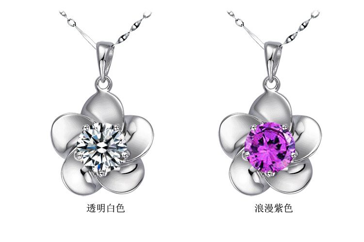 supply fashion jewelry, nice plum flower pendant, 100% brand-new, platinum quality