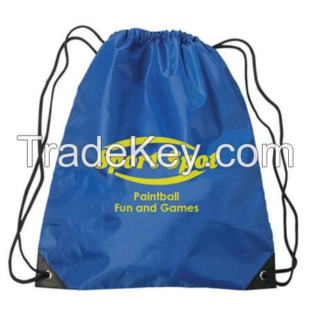 Polyester waterproof drawstring sports backpack bag