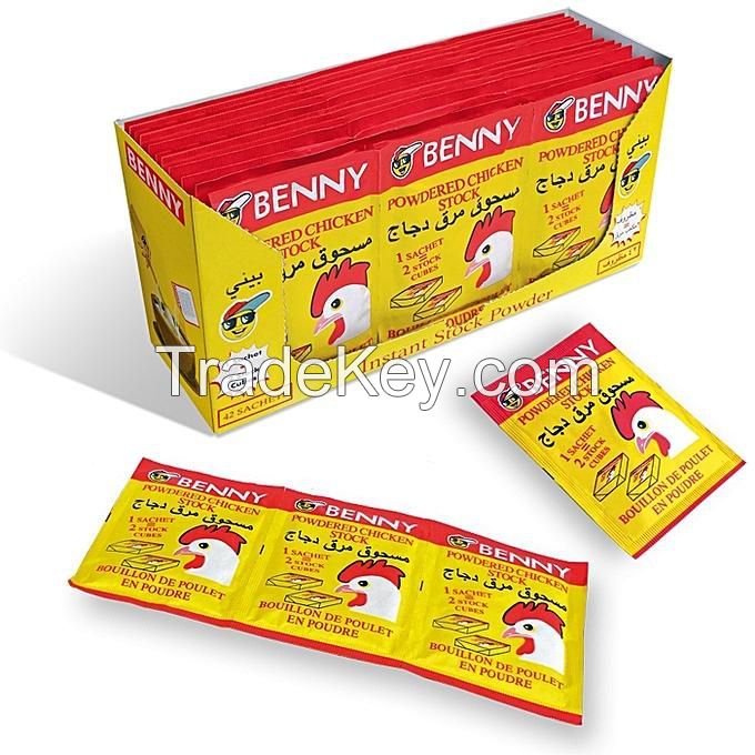 Bulk Sales Benny powdered chicken flavour stock 42x17g great taste for cooking seasoning