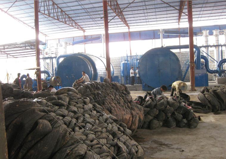 waste tyres recycling machine