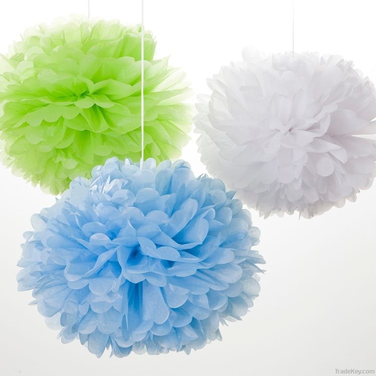 Colorful Tissue Paper Pom Pom