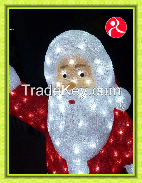 Santa and bear 100CM 140LED animated christmas lights motif With CE rohs certificate