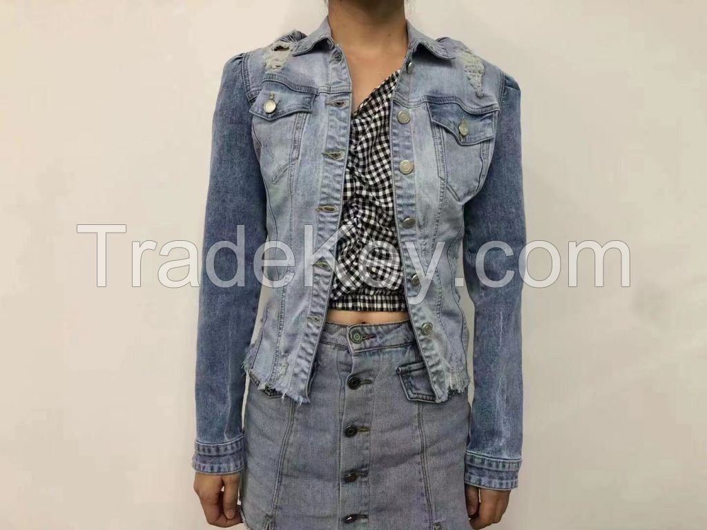 Ladies fashion denim jacket