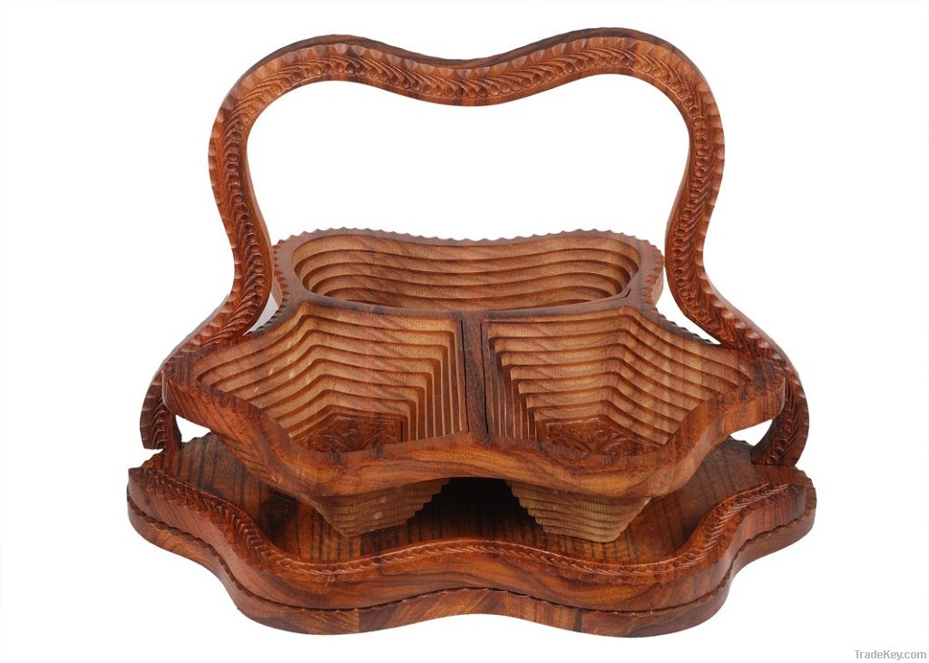 Wooden Folding Basket